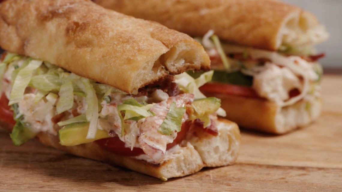 Bacon, Avocado, and Maine Lobster Sandwich - Maine Lobster Recipe