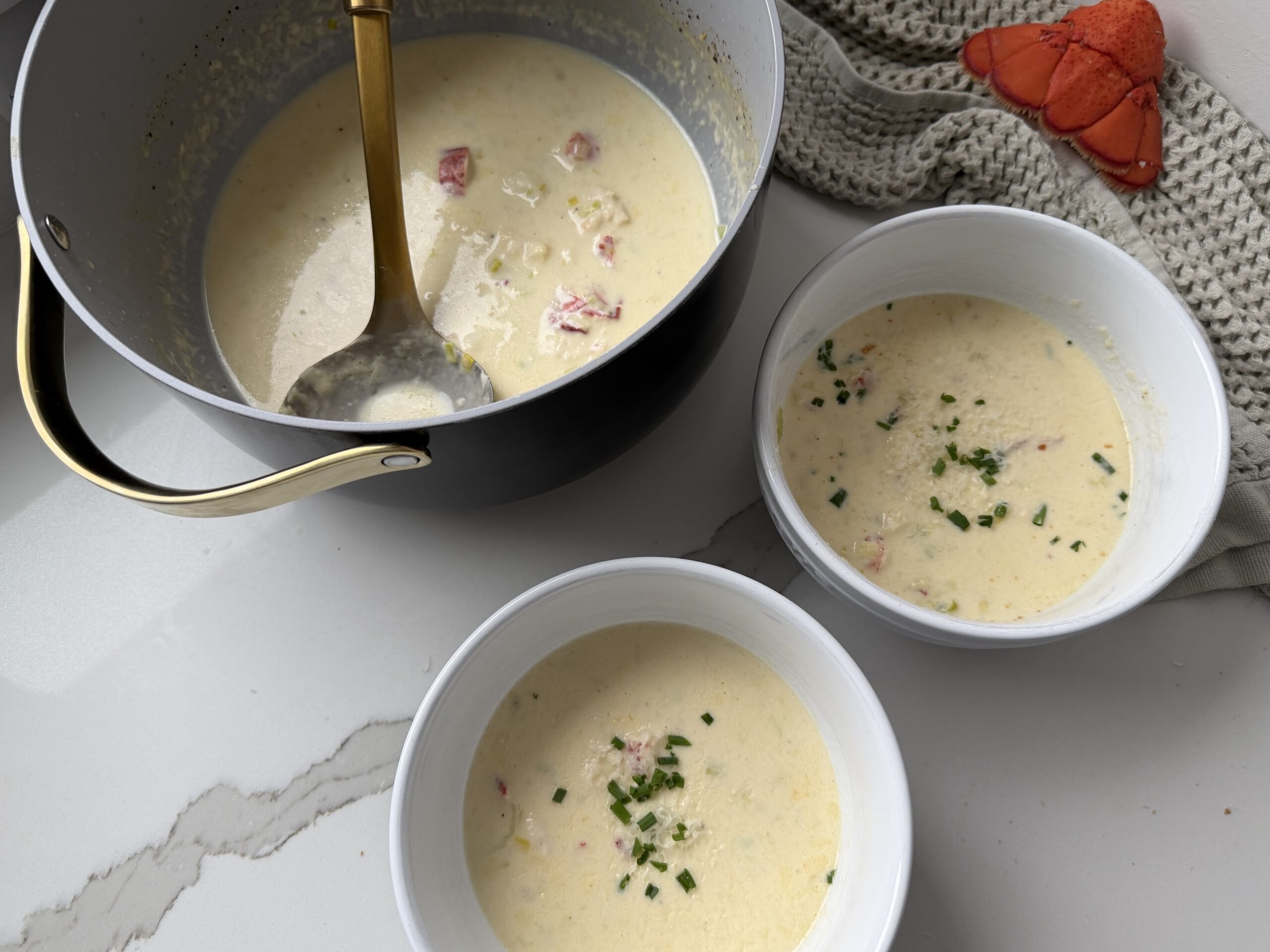 Maine Lobster and Brie Cheese Soup - Maine Lobster