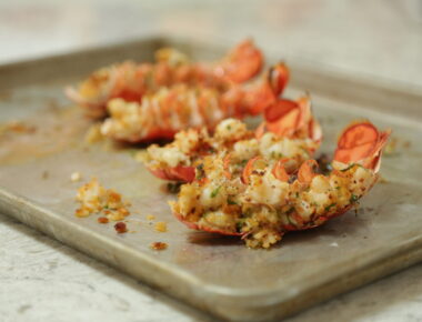 Baked Stuffed Maine Lobster Tails