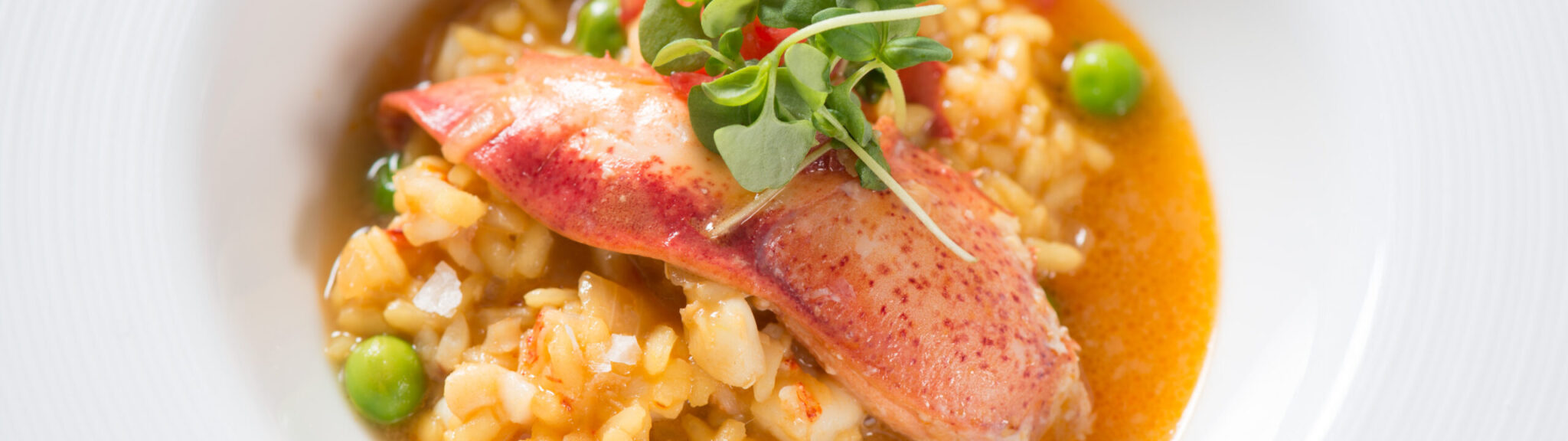Maine Lobster Risotto with English Peas and Tomato Concasse recipe image