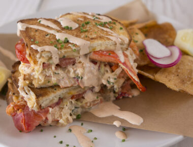 Maine Lobster Grilled Cheese with Everything Sauce