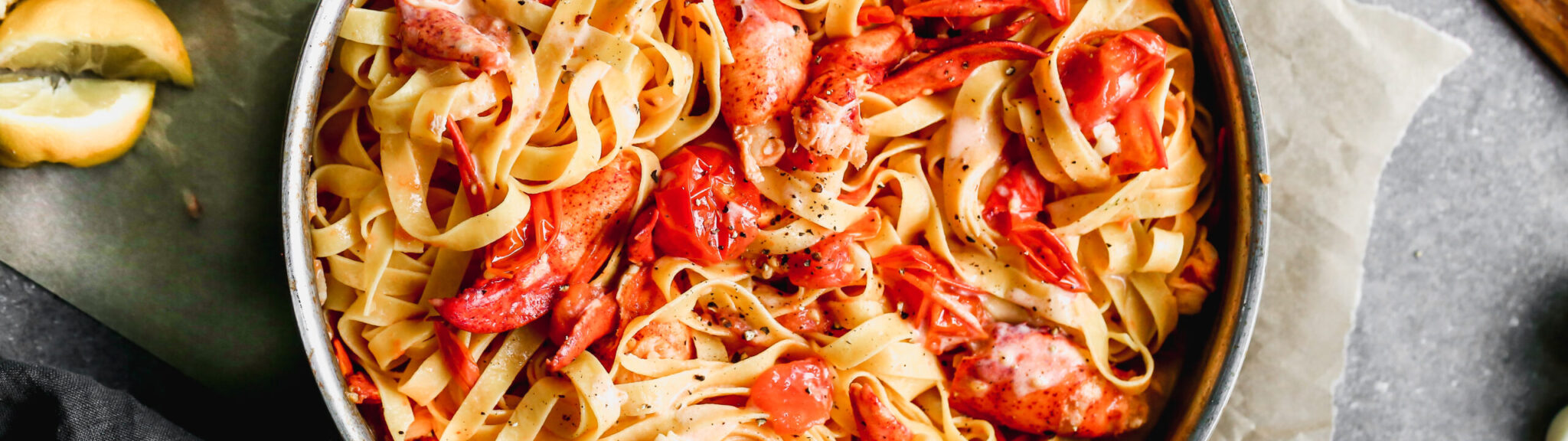 Burst Cherry Tomato and Lobster Tagliatelle recipe image