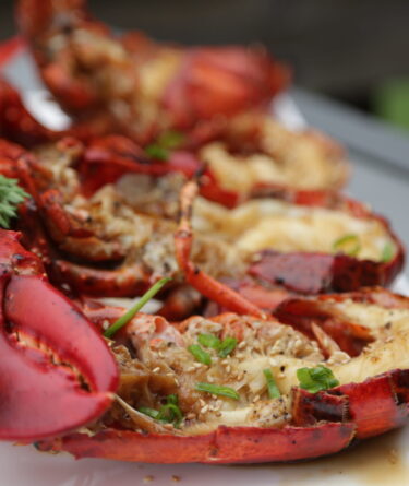Grilled Maine Lobster with Ginger-Citrus and Scallions recipe image