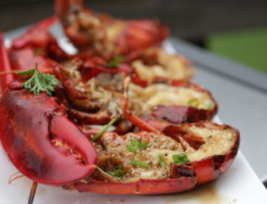 Grilled Maine Lobster with Ginger-Citrus and Scallions