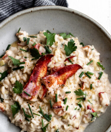 Maine Lobster Risotto with Sautéed Leeks & Gouda recipe image