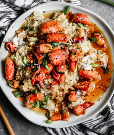 Soy and Maple Lobster with Coconut Rice recipe image