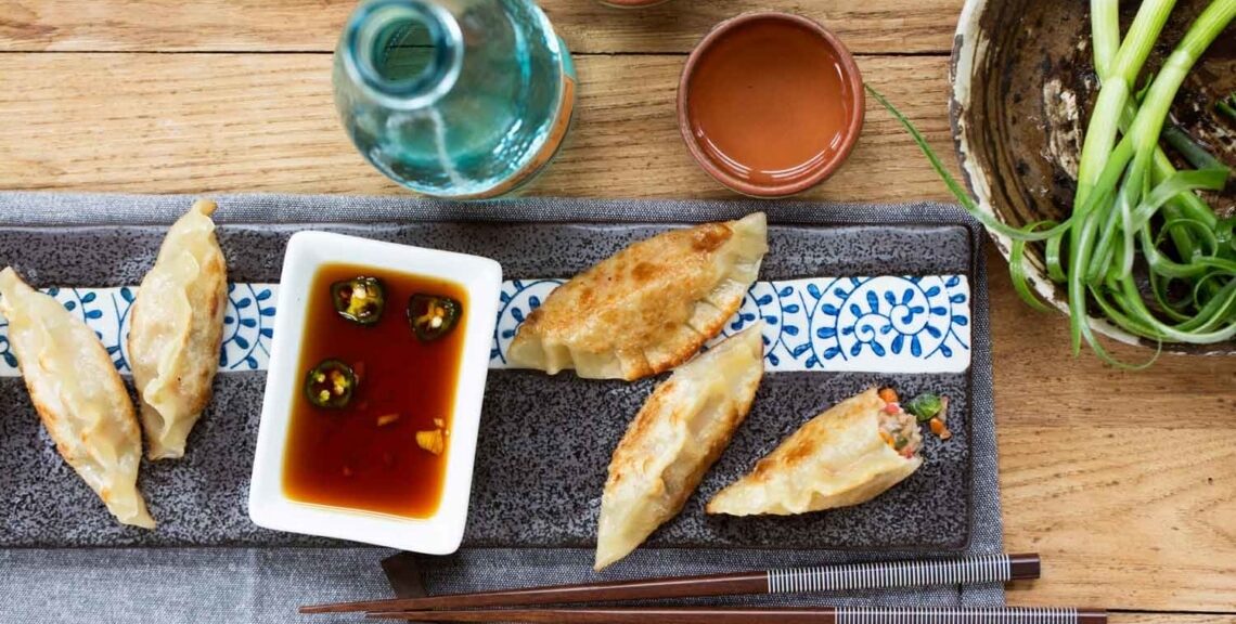 Maine Lobster and Shiitake Potstickers recipe image