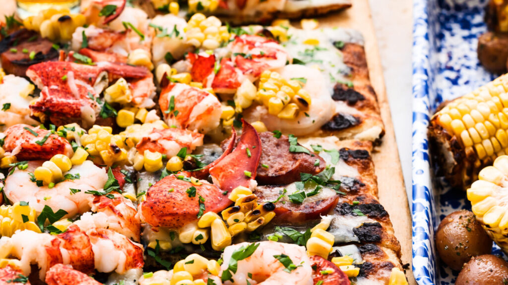 Grilled Maine Lobster Bake Pizza recipe image