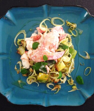 Maine Lobster tossed with Aioli Served with Zucchini and Fennel recipe image