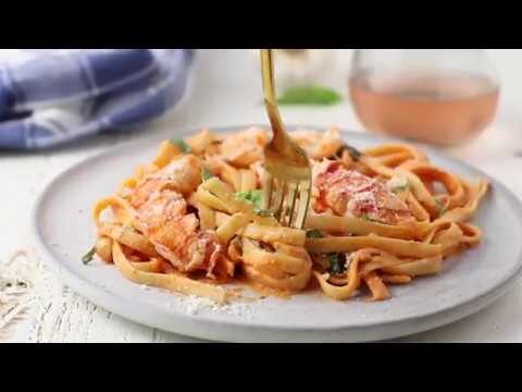Recipe: Roasted Red Pepper Pasta with Maine Lobster
