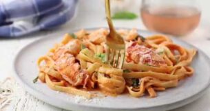 Recipe: Roasted Red Pepper Pasta with Maine Lobster