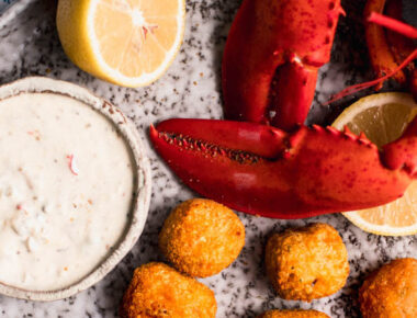 Maine Lobster Risotto Bites with Calabrian Chili Aioli