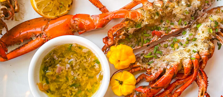 Grilled Whole Maine Lobster with Escovitch Butter